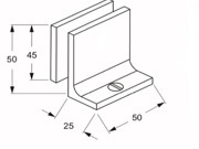 Shower Bracket - Square Reverse Style Wall Mount with Short Leg and Forge Bracket - Polished Chrome